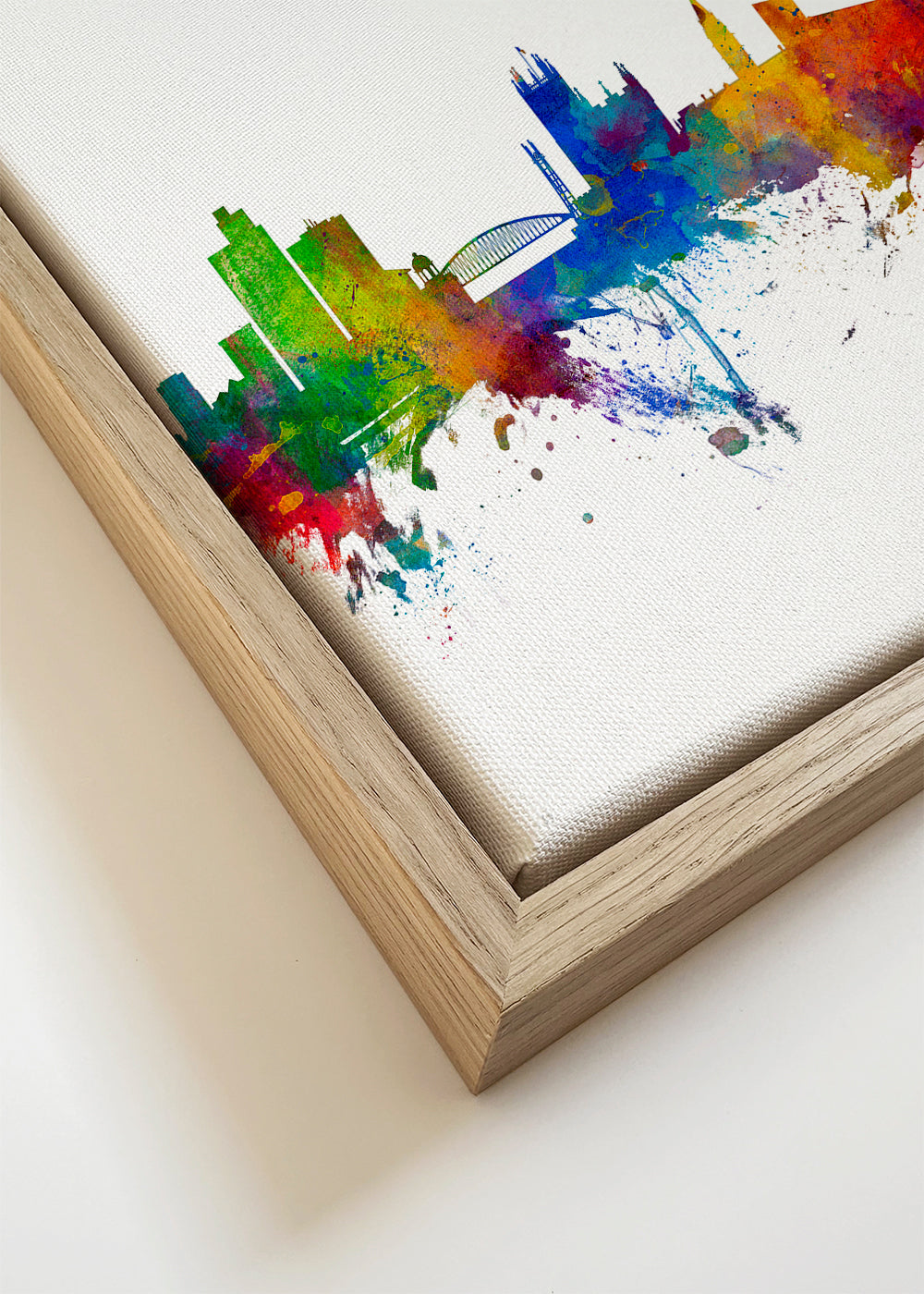 Plakat podróżniczy: Manchester skyline wielobarwny