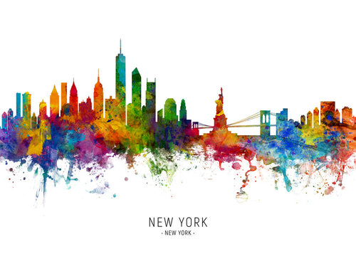 Plakat podróżniczy: New York akwarela