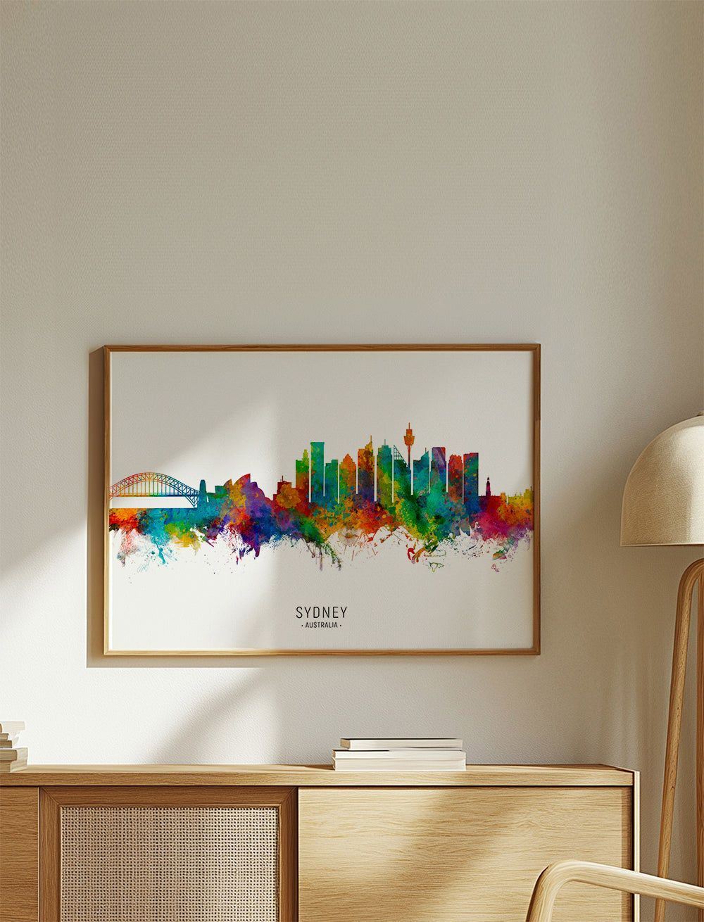 Sztuka do kuchni: Sydney skyline akwarela wielobarwna