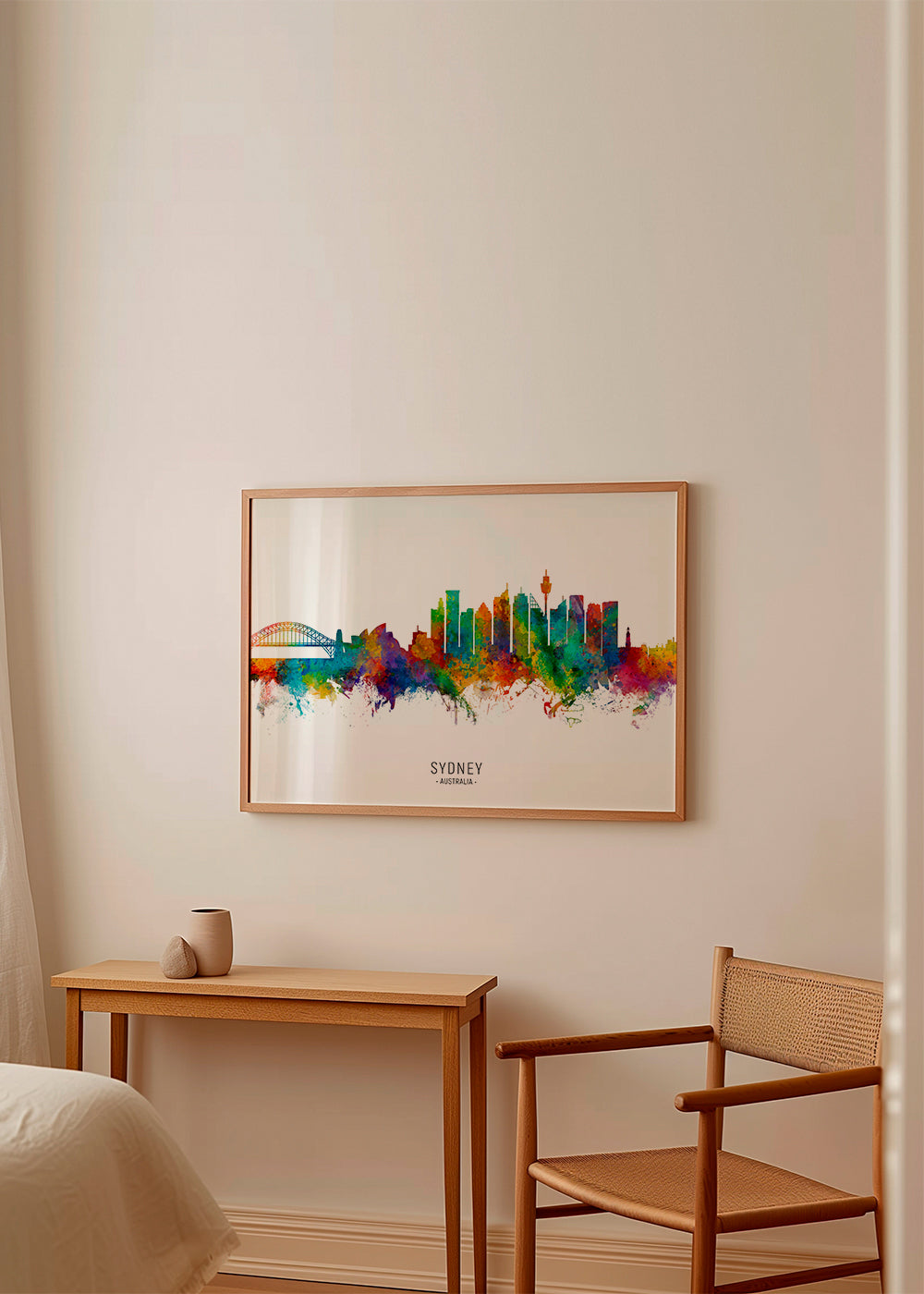 Sztuka do kuchni: Sydney skyline akwarela wielobarwna