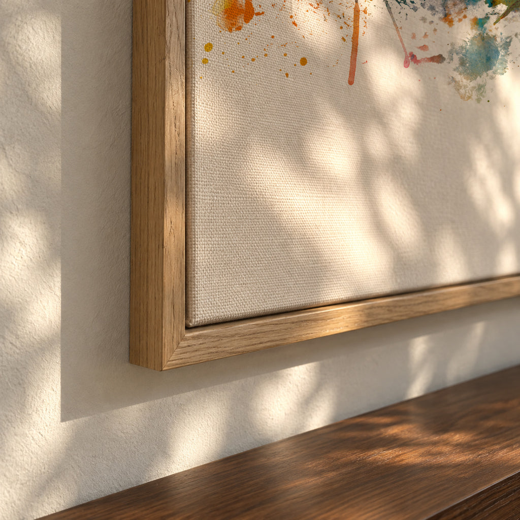 Venice Skyline multicolor - Framed canvas detail