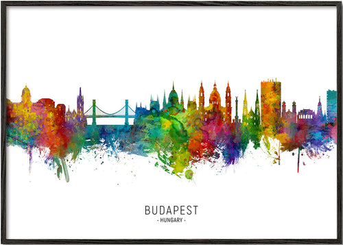 Budapeszt panorama akwarela