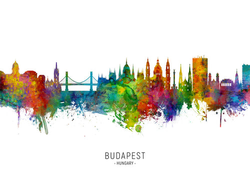 Budapeszt panorama akwarela
