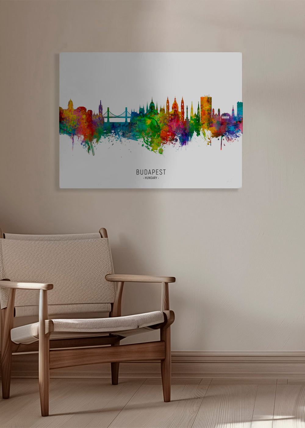 Budapeszt panorama akwarela