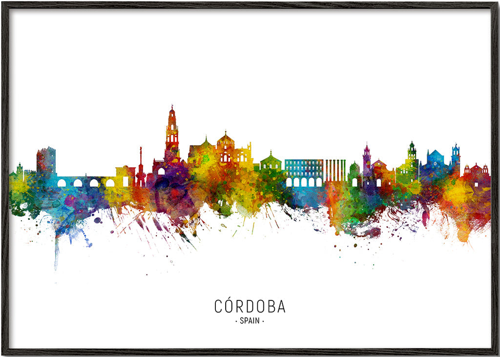 Sztuka do kuchni Panorama Kordoby akwarela wielobarwna