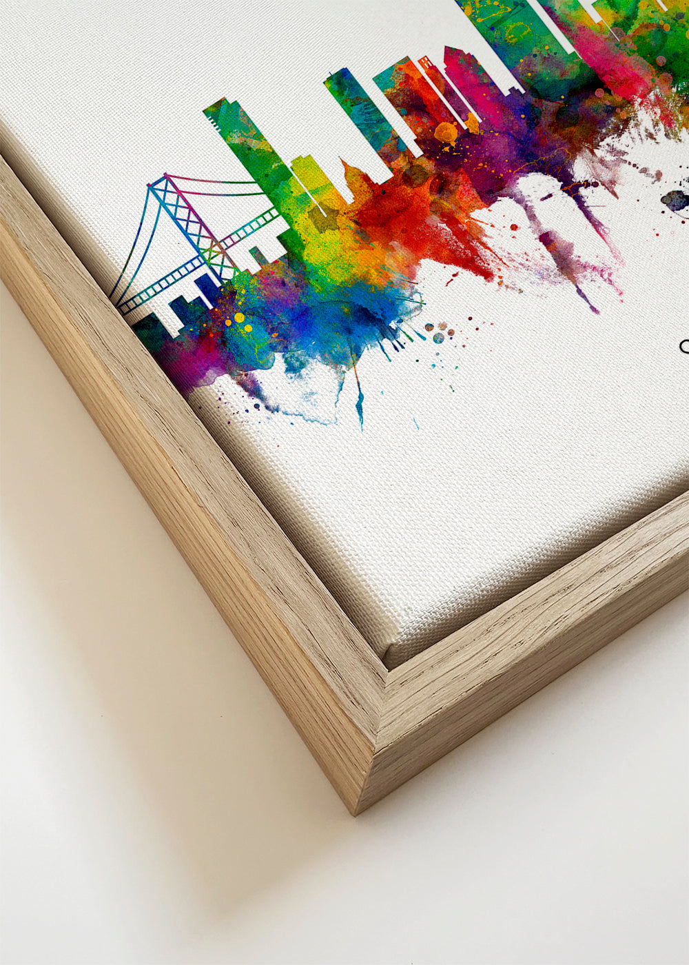 Plakat podróżniczy San Francisco kolorowy skyline