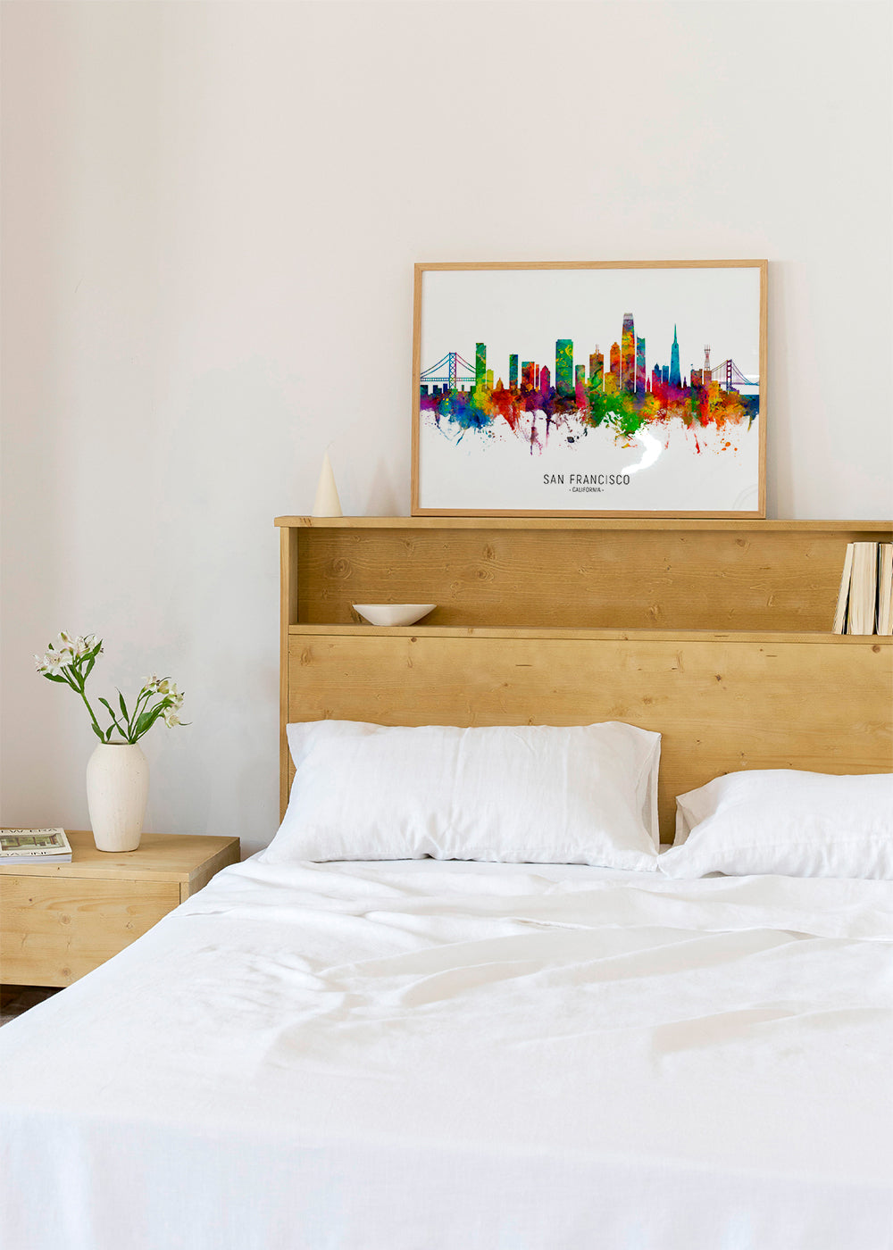 Plakat podróżniczy San Francisco kolorowy skyline