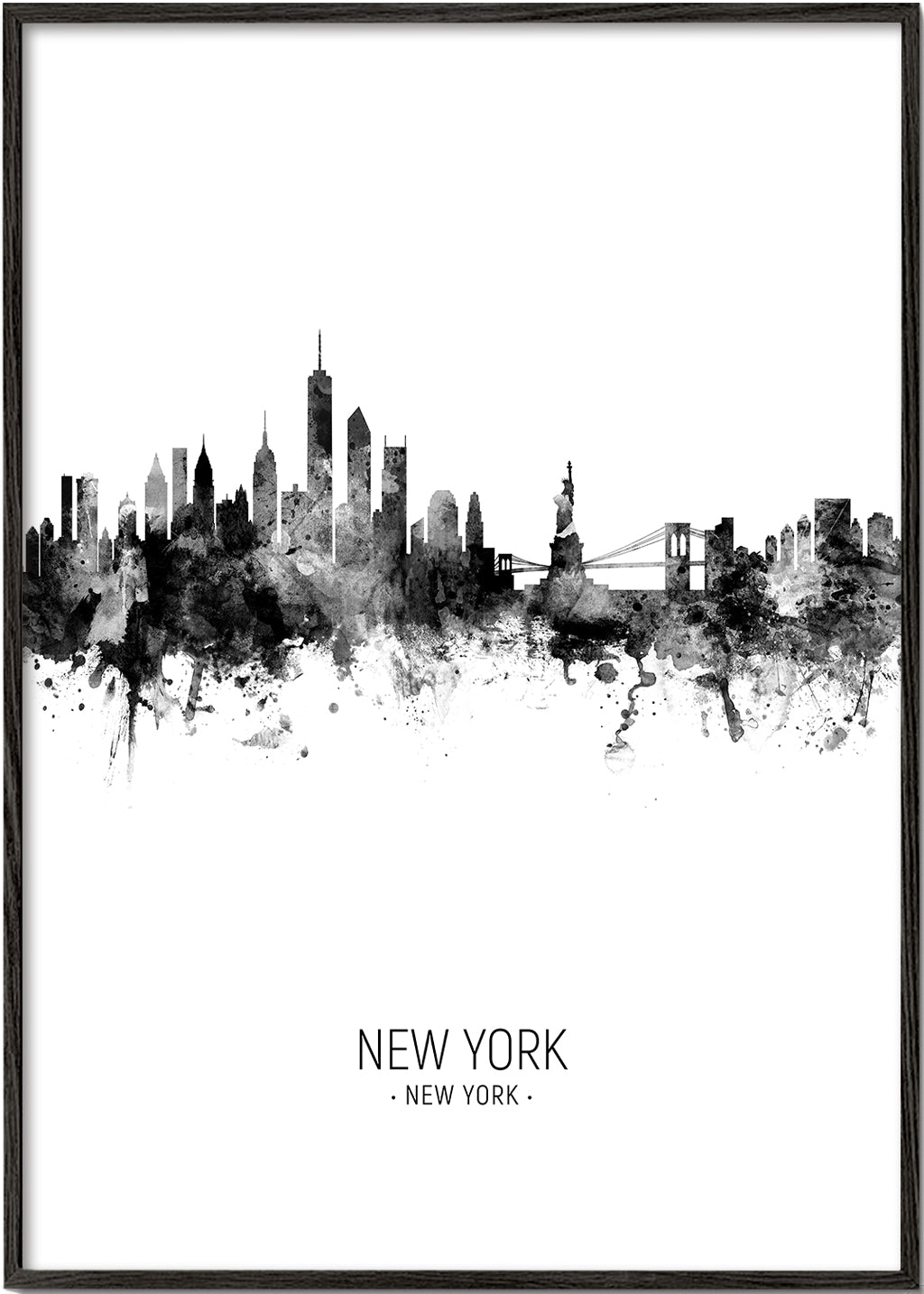 Sztuka do miast: Skyline Nowego Jorku tusz