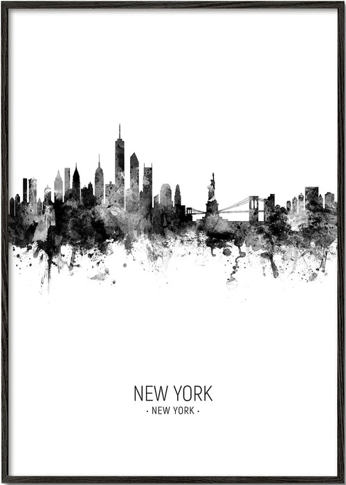 Sztuka do miast: Skyline Nowego Jorku tusz