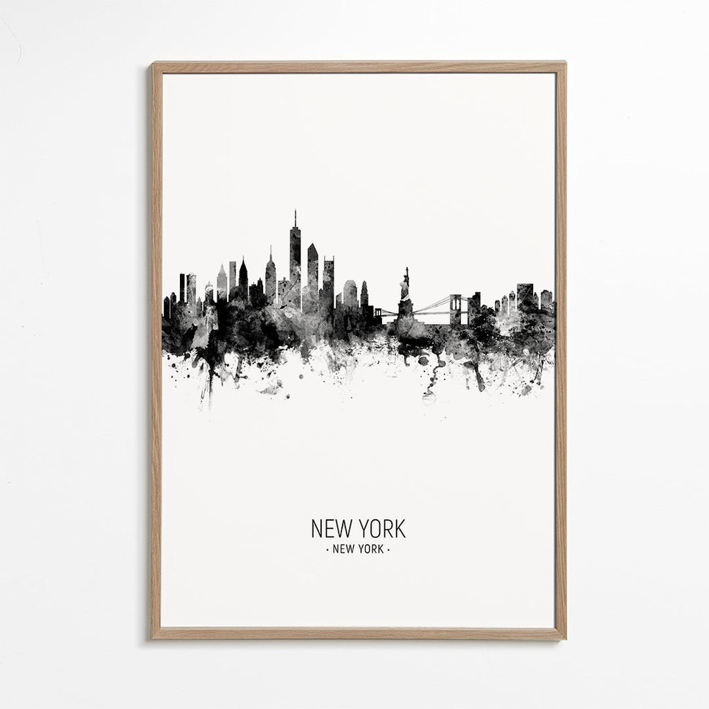 Sztuka do miast: Skyline Nowego Jorku tusz