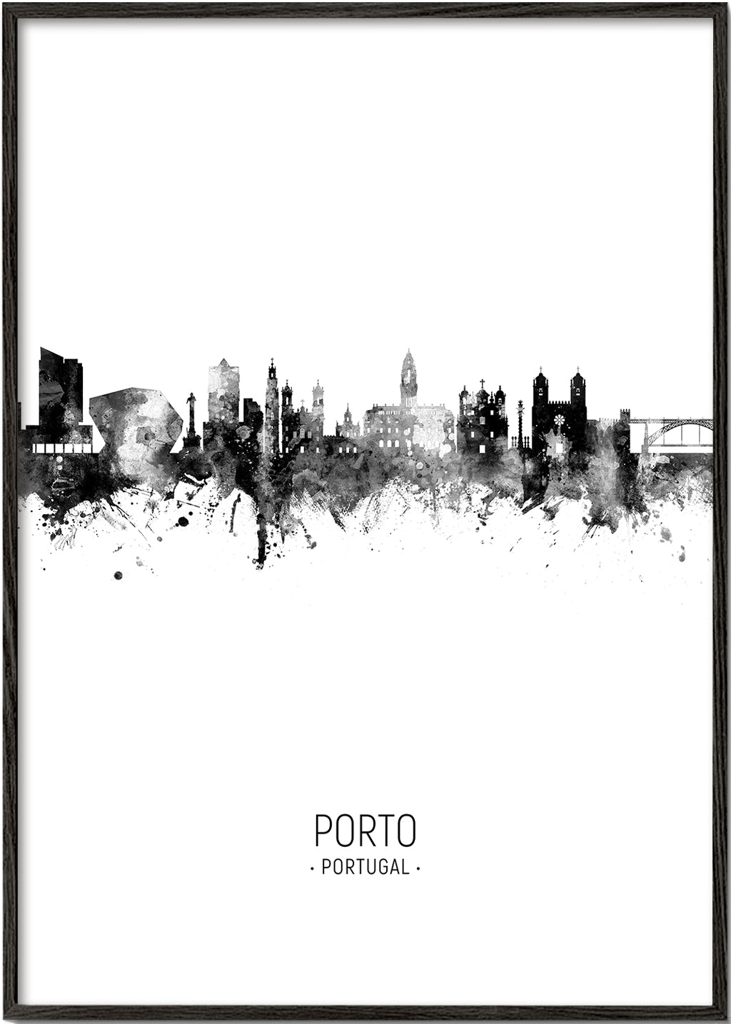 Sztuka miasta: panorama Porto w tuszu