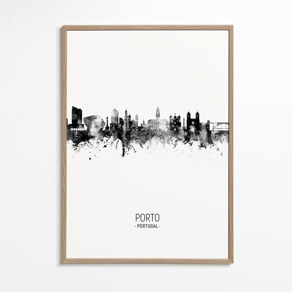 Sztuka miasta: panorama Porto w tuszu