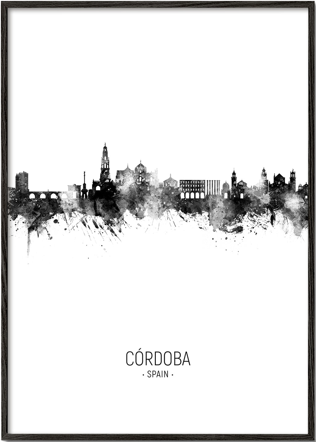 Cuadro de ciudades Córdoba panorama w tuszu