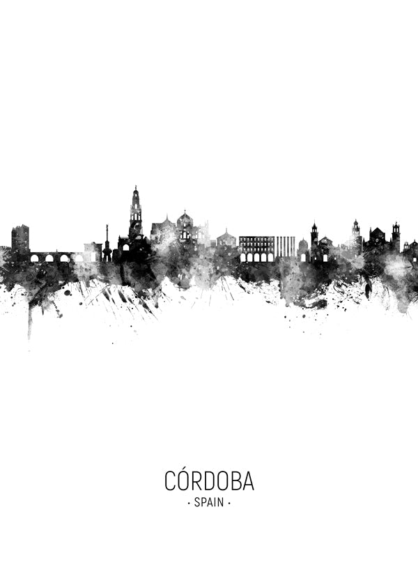 Cuadro de ciudades Córdoba panorama w tuszu