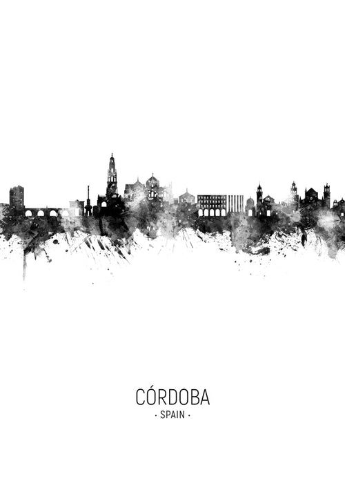 Cuadro de ciudades Córdoba panorama w tuszu