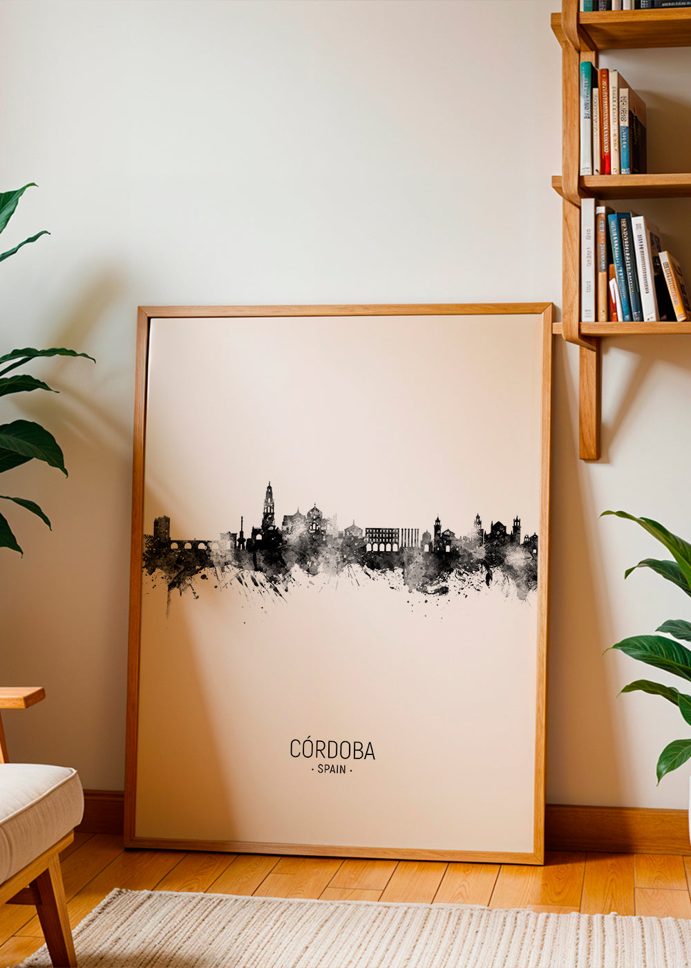 Cuadro de ciudades Córdoba panorama w tuszu