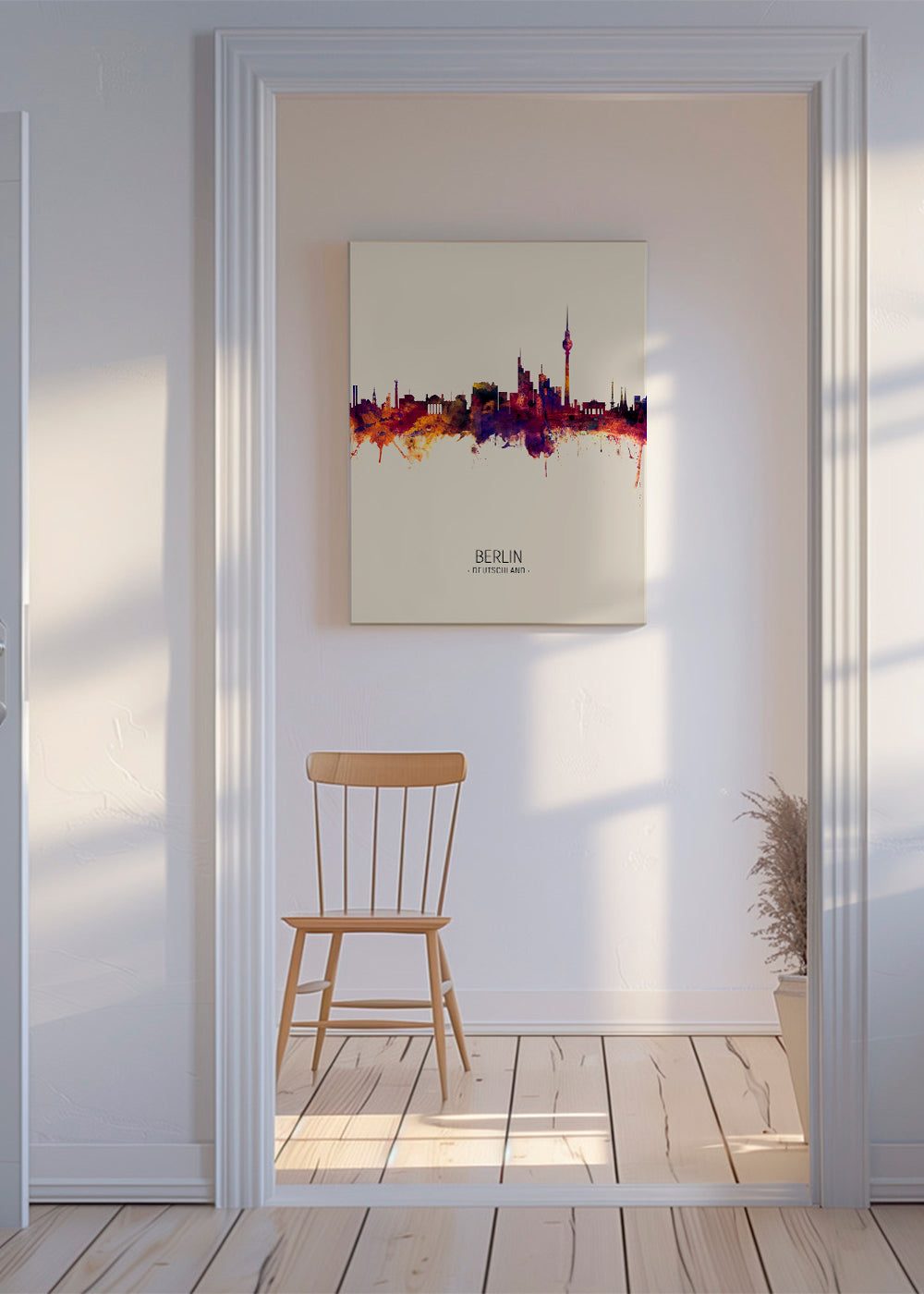 Plakat miasta Berlin akwarela