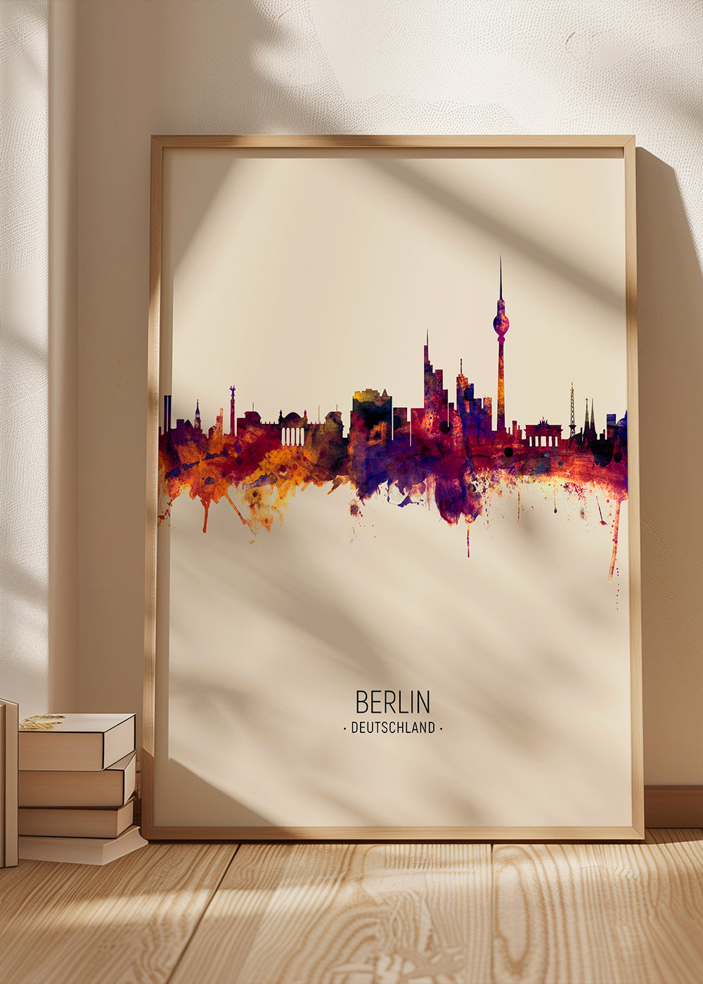 Plakat miasta Berlin akwarela