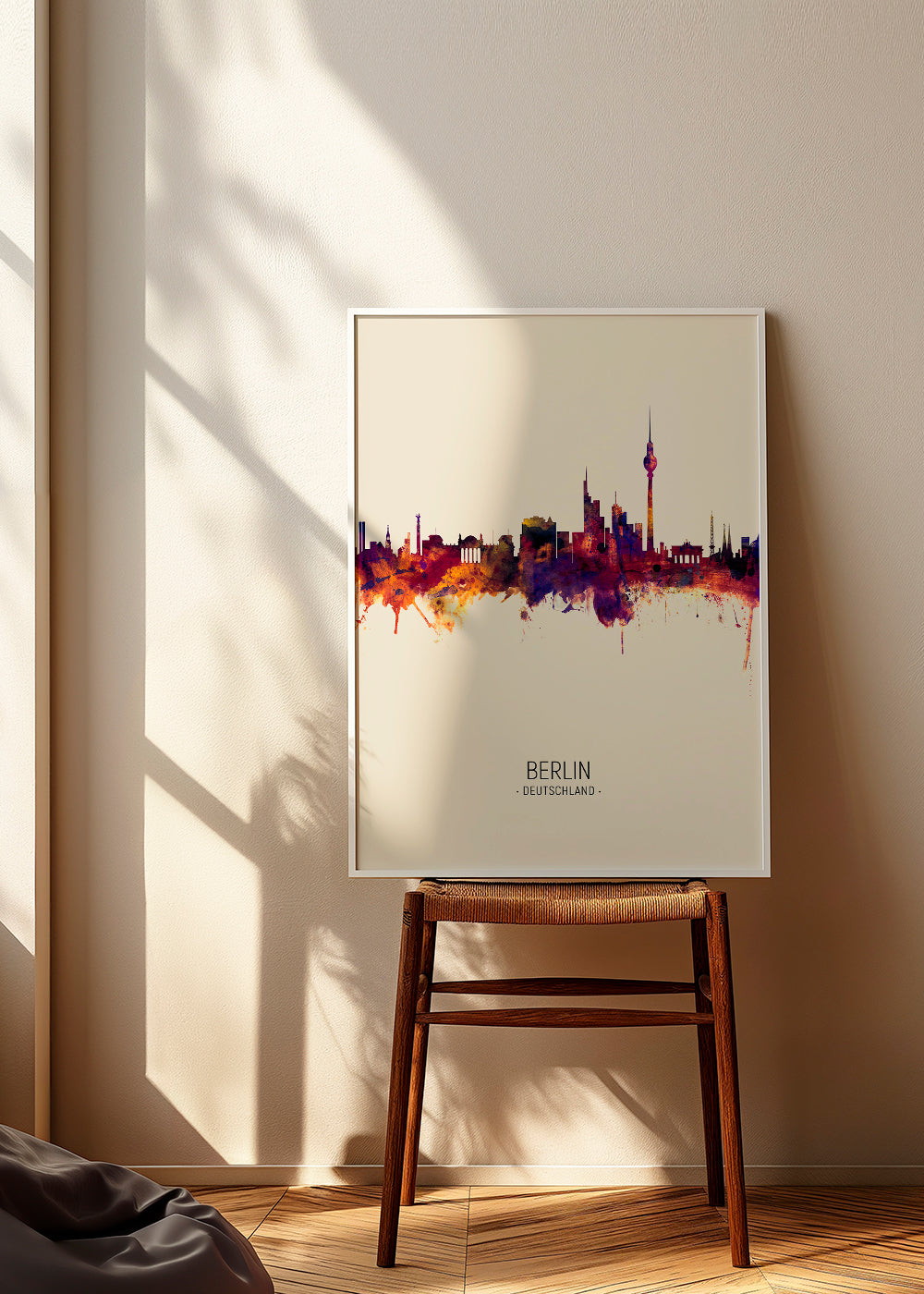 Plakat miasta Berlin akwarela