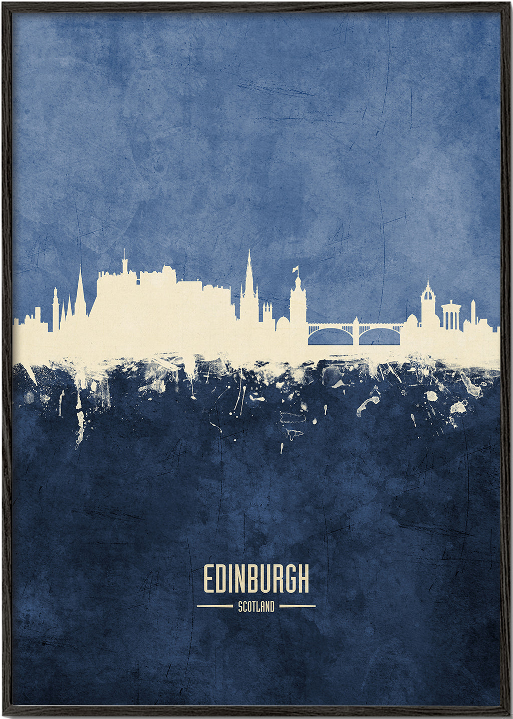 Sztuka do kuchni: Panorama Edinburgh w niebieskim