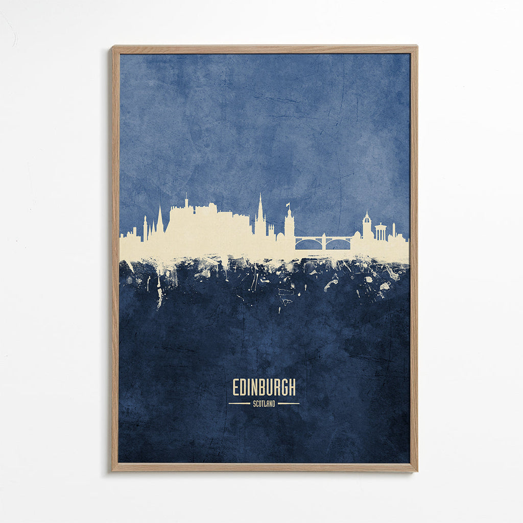 Sztuka do kuchni: Panorama Edinburgh w niebieskim