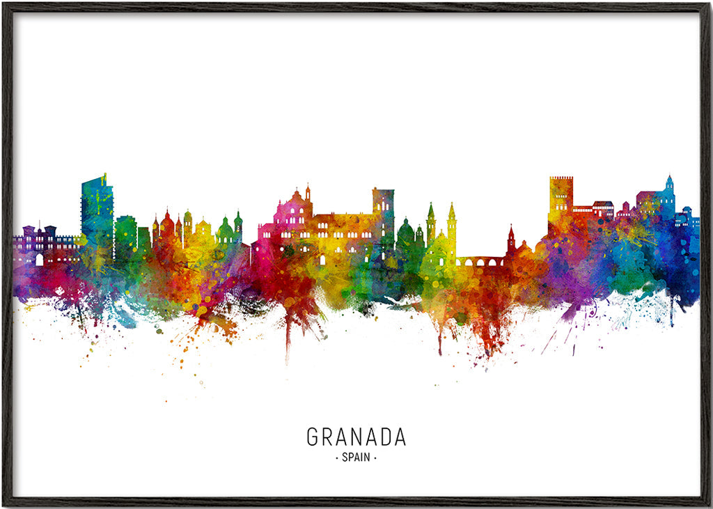 Sztuka do kuchni Granada kolorowy skyline