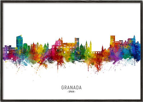 Sztuka do kuchni Granada kolorowy skyline