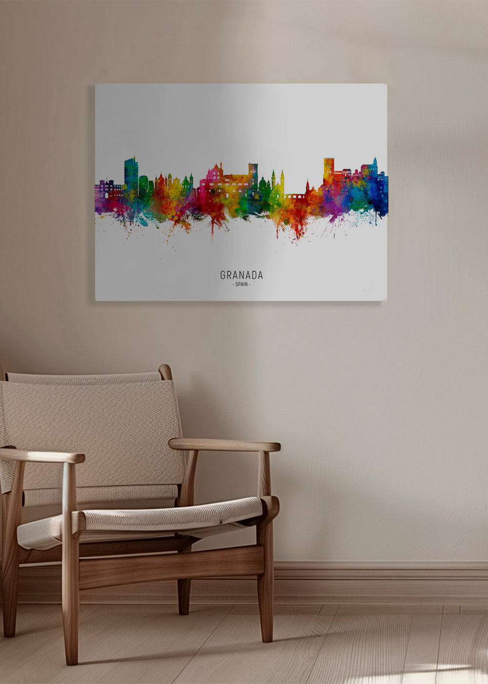 Sztuka do kuchni Granada kolorowy skyline