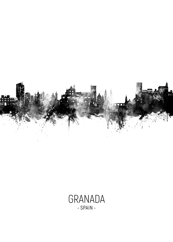 Sztuka do kuchni Granada skyline tusz