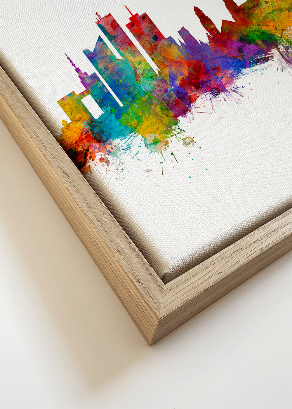 Plakat miasta: Panorama Brukseli w akwareli wielobarwnej