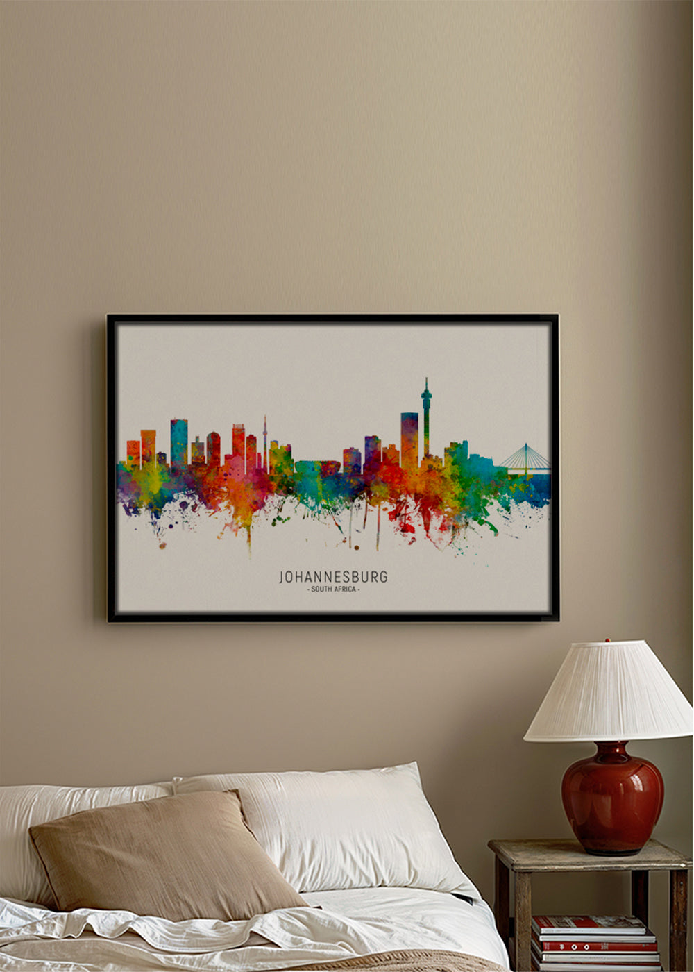Sztuka do miasta Johannesburg skyline akwarela