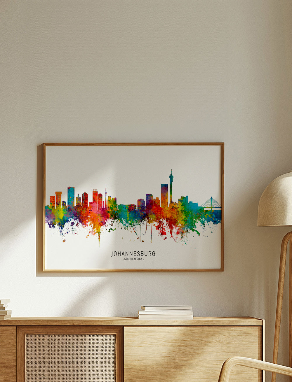 Sztuka do miasta Johannesburg skyline akwarela