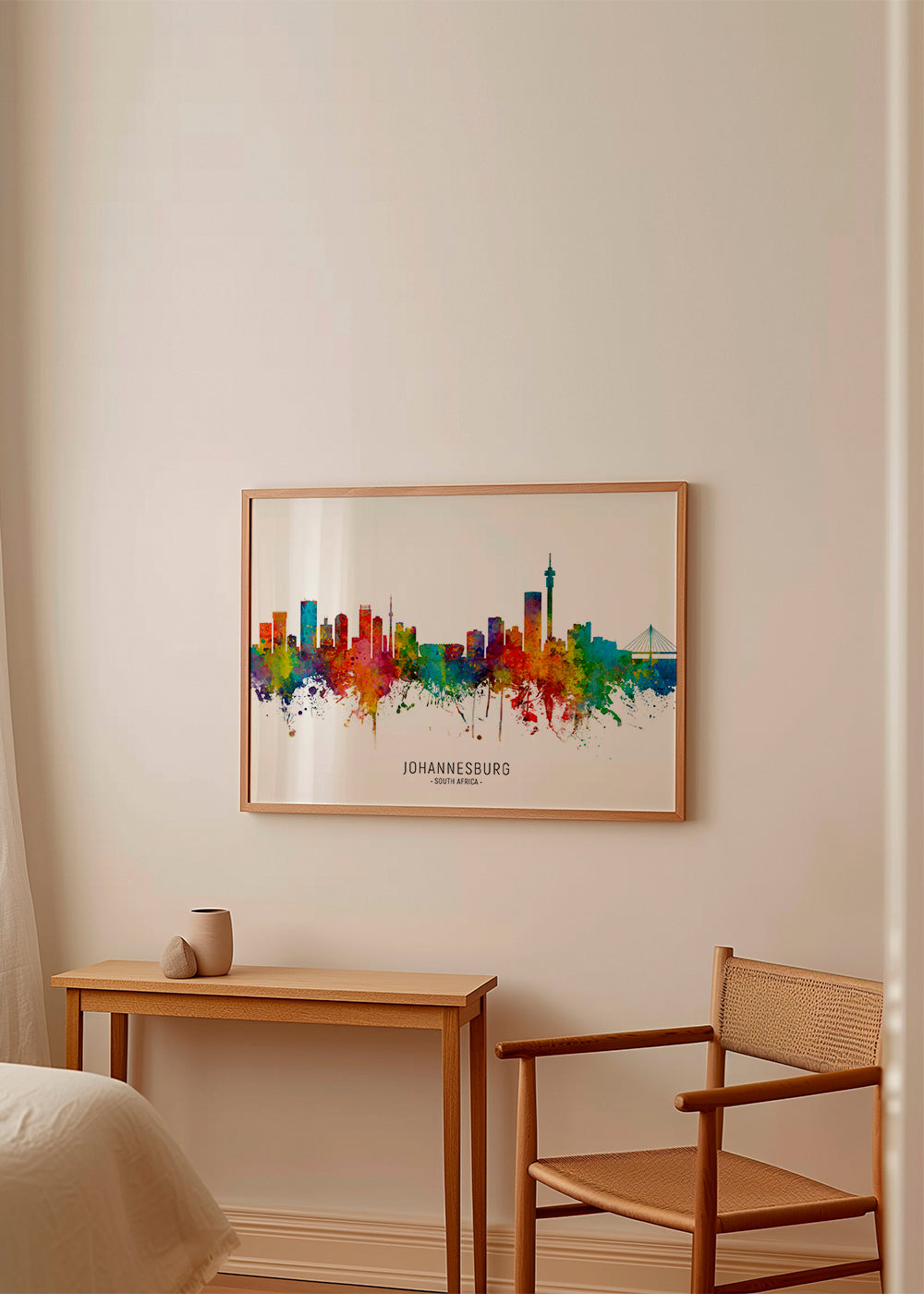 Sztuka do miasta Johannesburg skyline akwarela