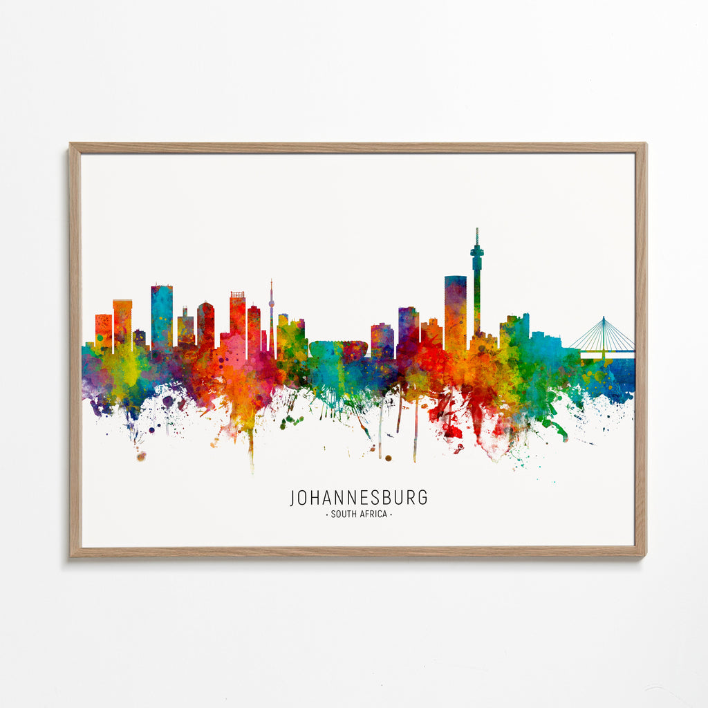Sztuka do miasta Johannesburg skyline akwarela