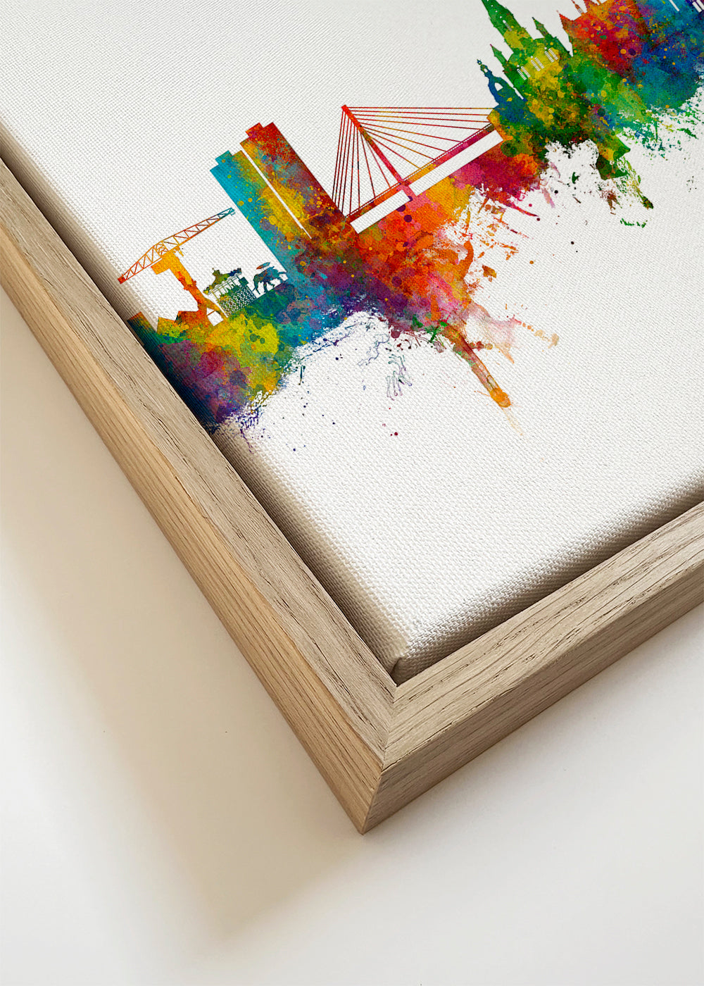 Plakat podróżniczy Nantes skyline akwarela