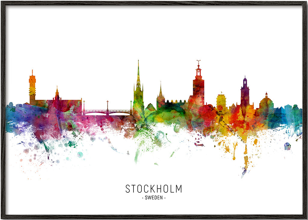Sztuka miasta: panorama Sztokholmu w akwareli