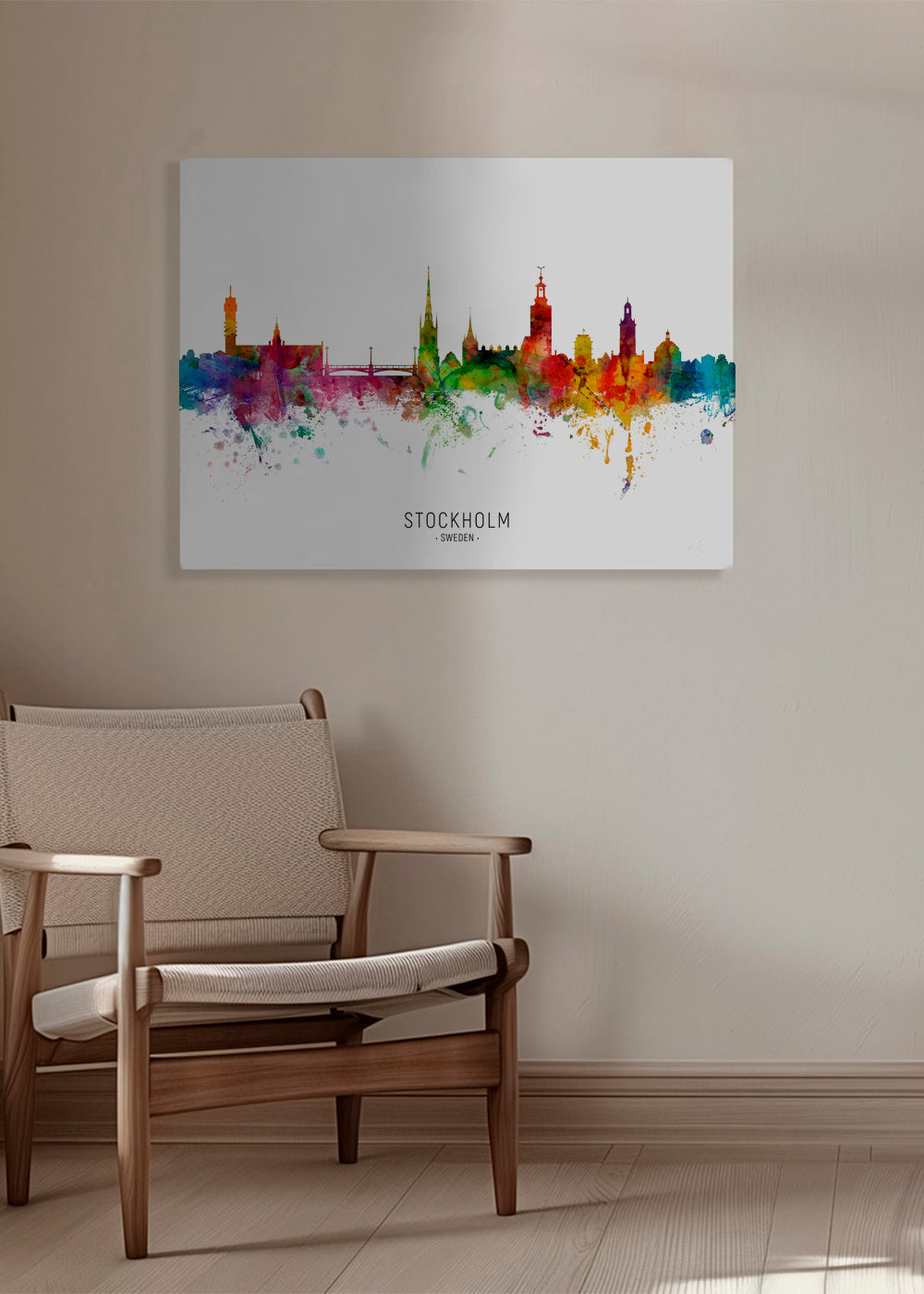 Sztuka miasta: panorama Sztokholmu w akwareli