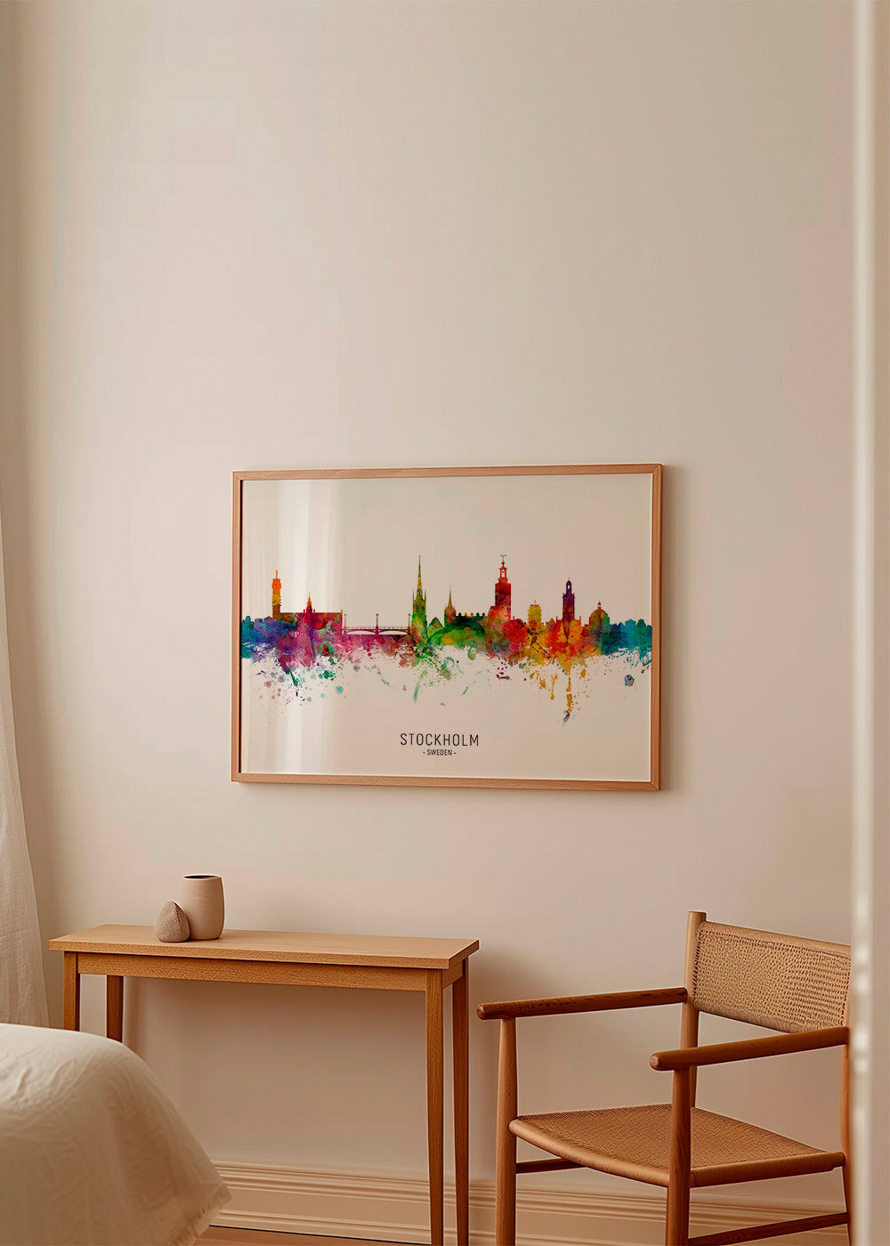 Sztuka miasta: panorama Sztokholmu w akwareli