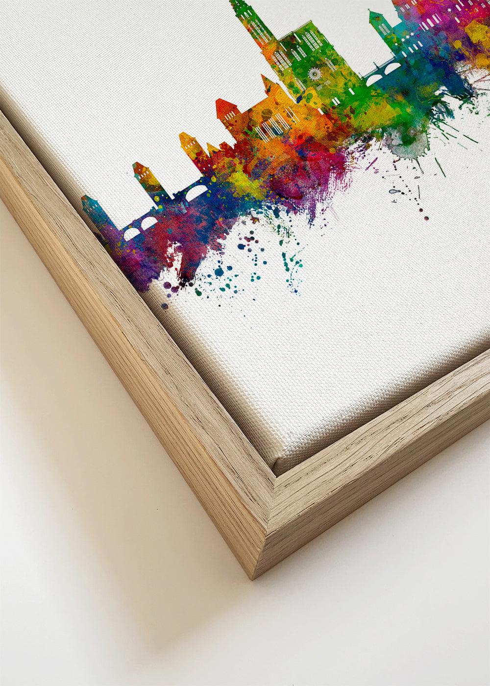 Plakat miasta Strasbourg kolorowy skyline
