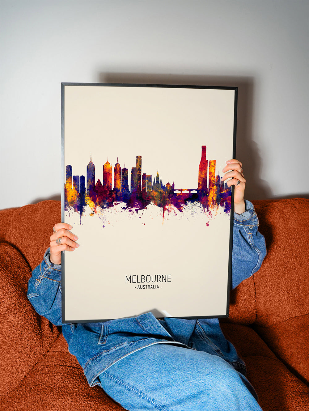 Plakat miasta Melbourne akwarela