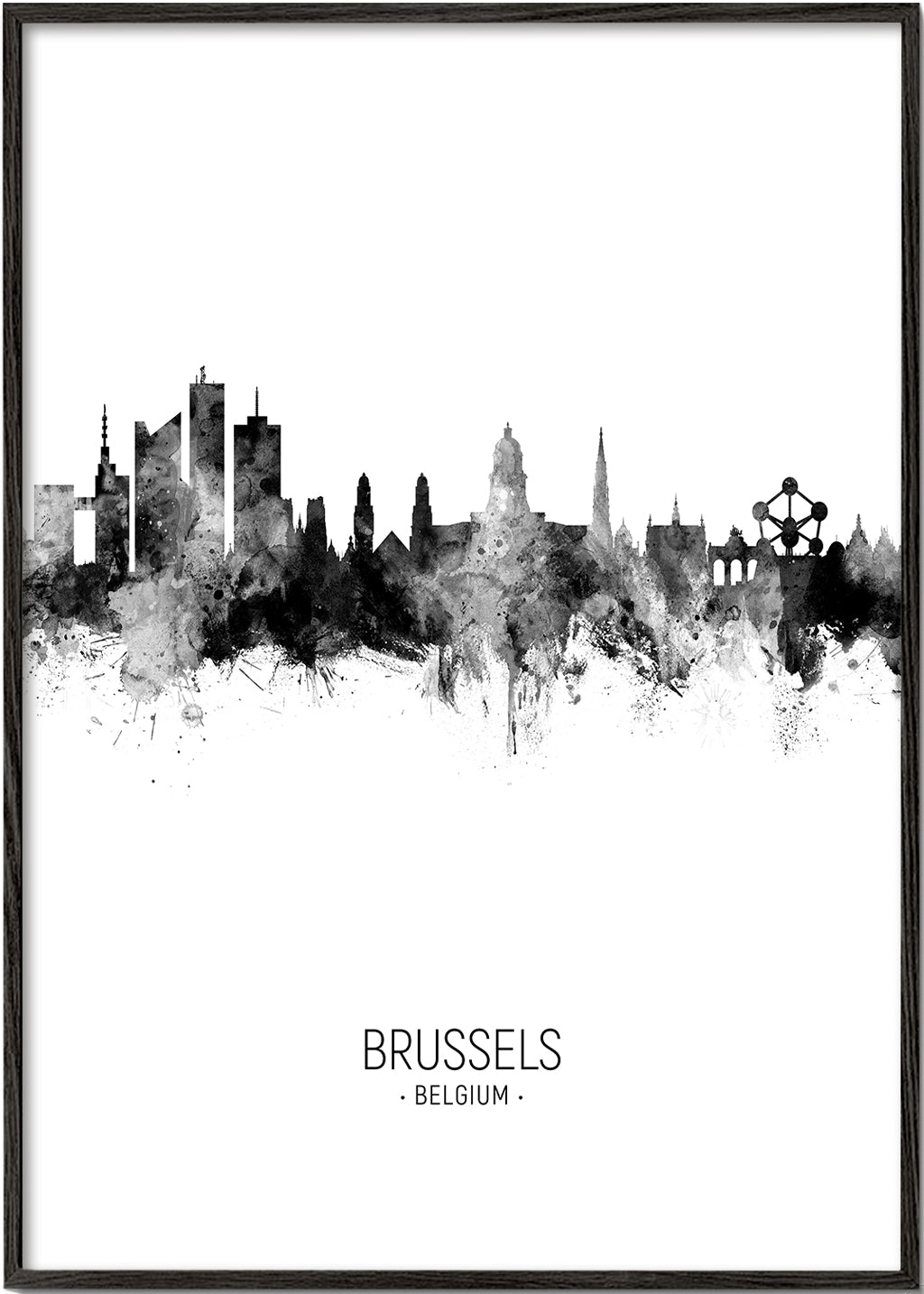 Sztuka do kuchni: Skyline Brukseli w monochromie