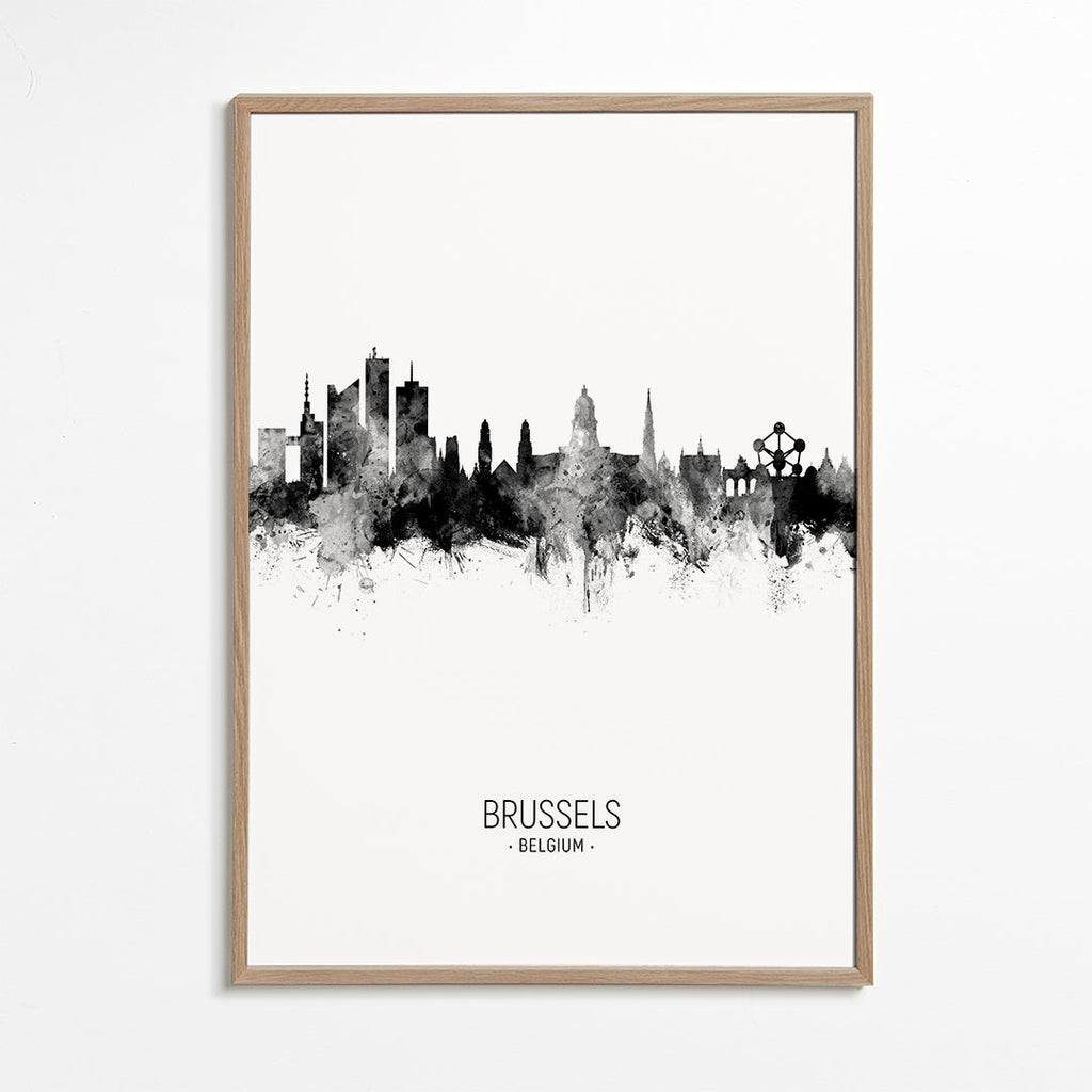 Sztuka do kuchni: Skyline Brukseli w monochromie