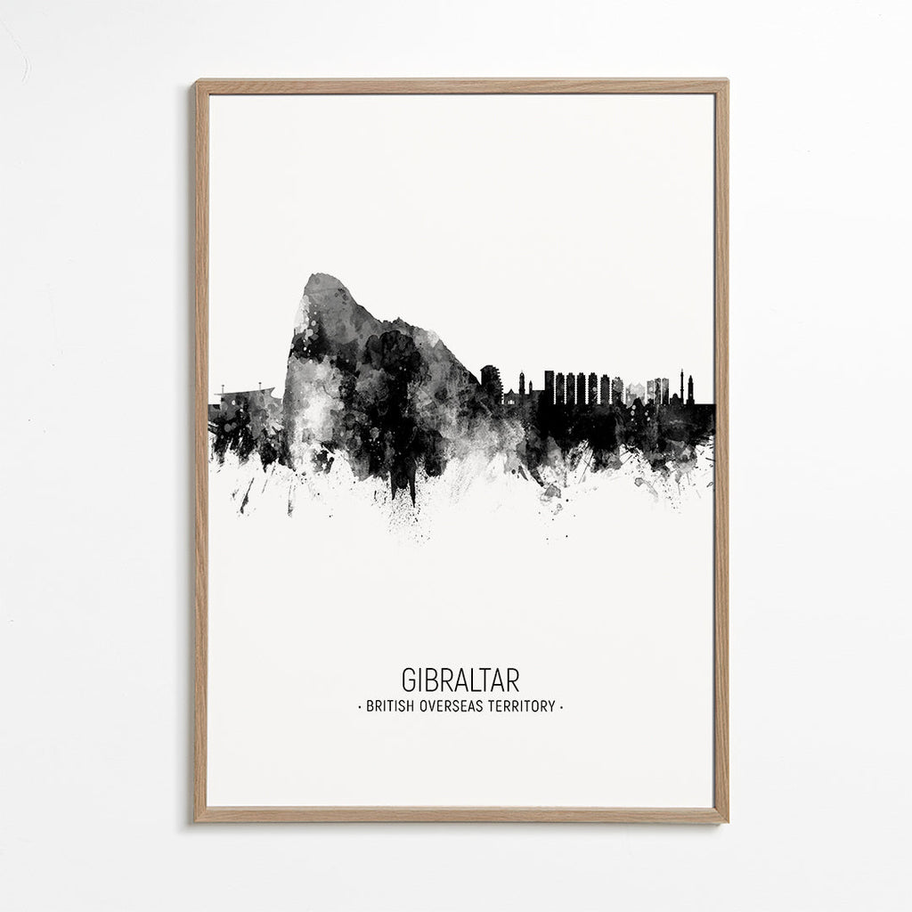 Sztuka do kuchni Gibraltar sylwetka monochromatyczna