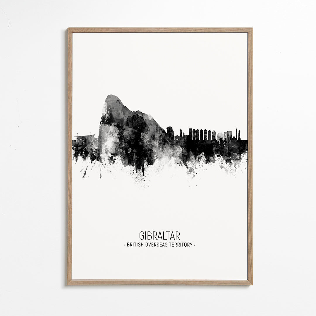 Sztuka do kuchni Gibraltar sylwetka monochromatyczna