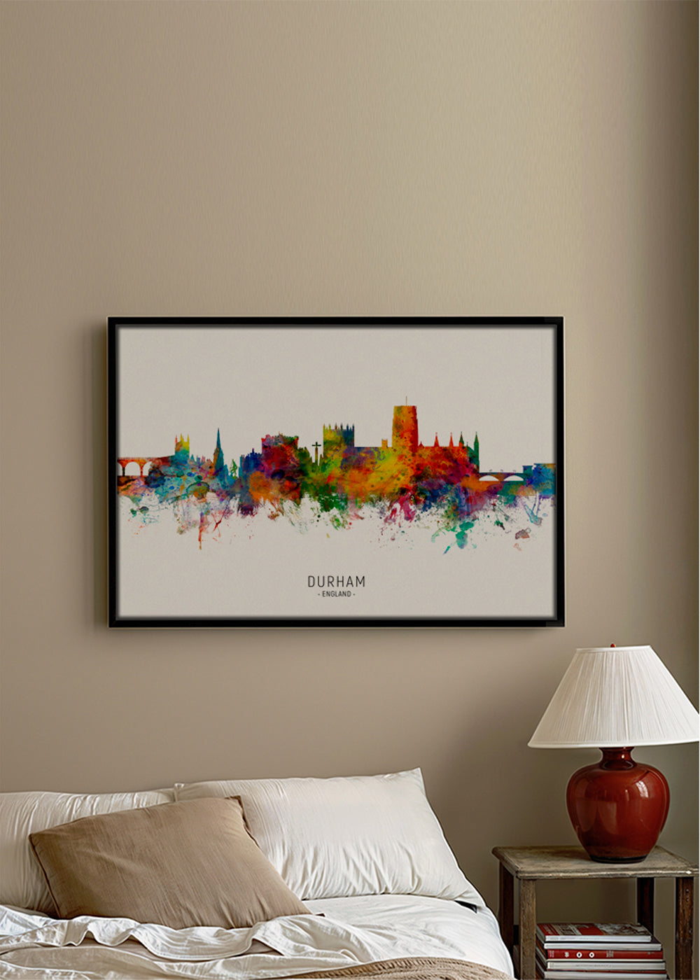 Plakat miejski Durham akwarela kolorowa