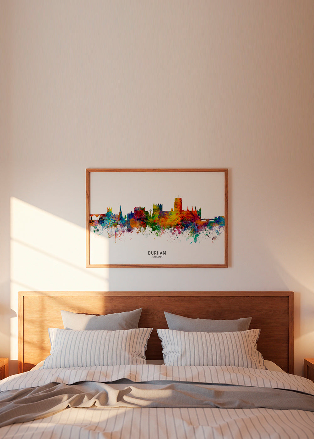Plakat miejski Durham akwarela kolorowa