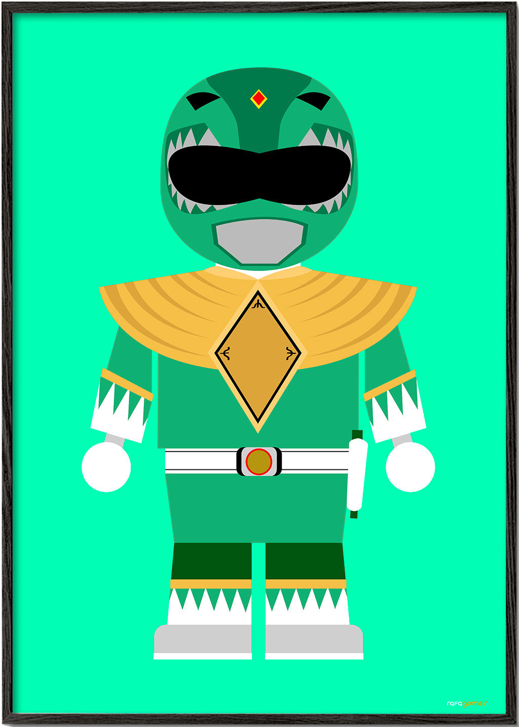 Plakat dziecięcy Zielony Power Ranger zabawka