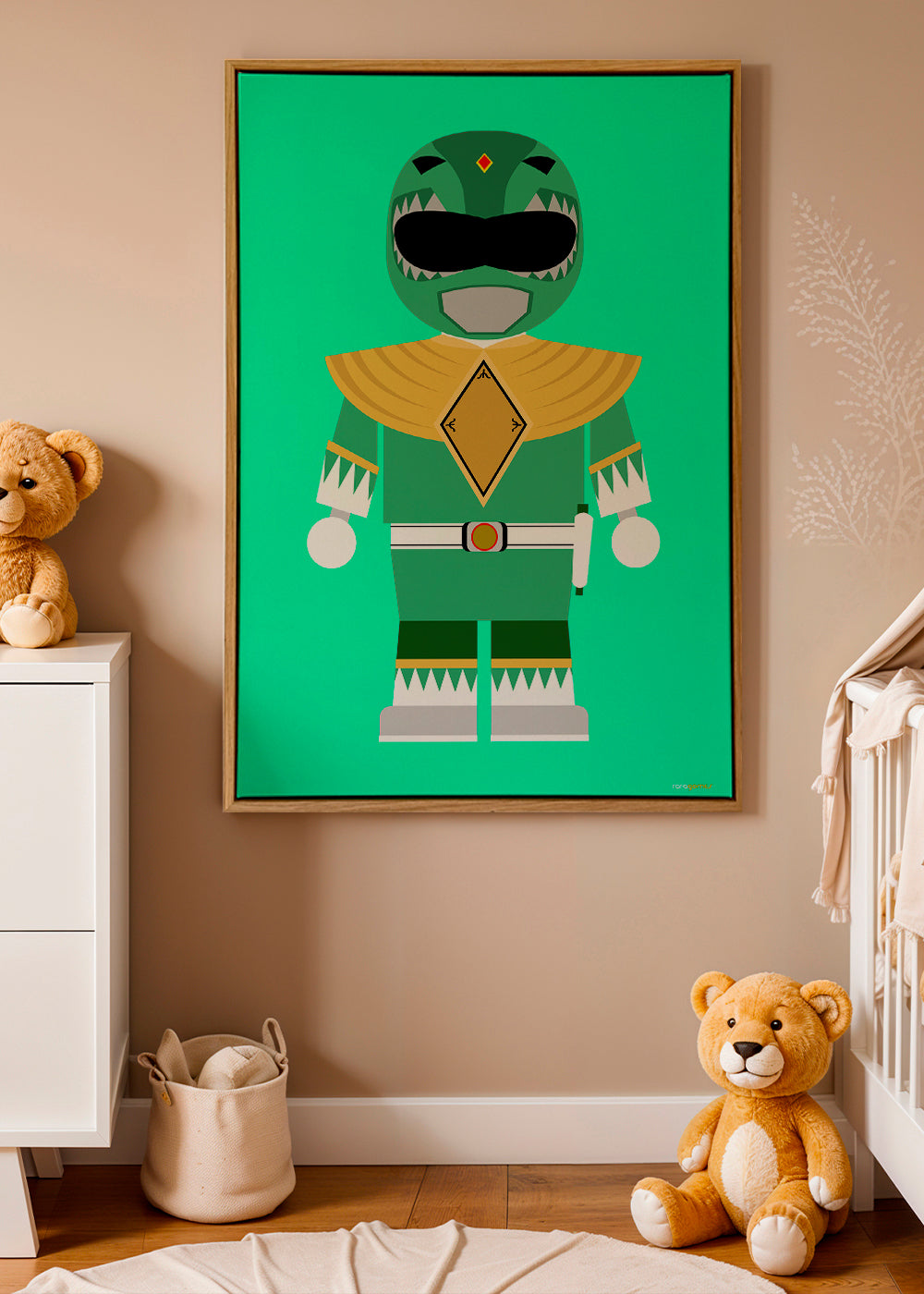 Plakat dziecięcy Zielony Power Ranger zabawka