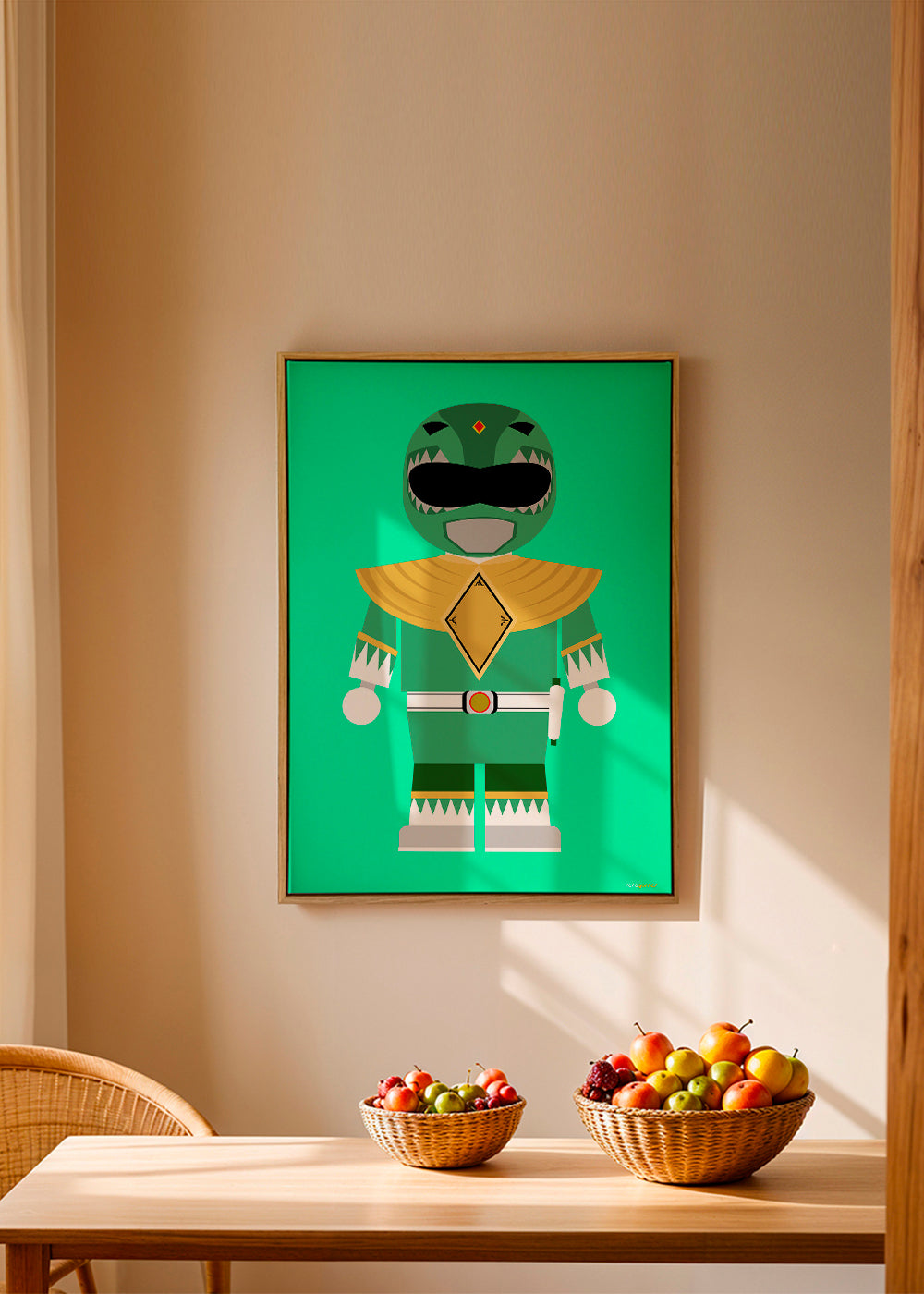 Plakat dziecięcy Zielony Power Ranger zabawka