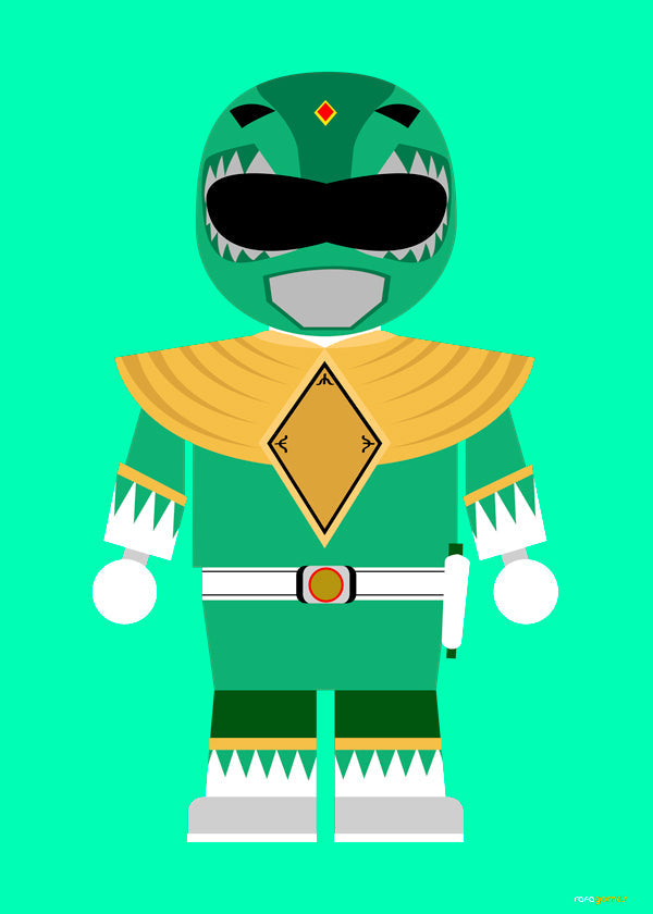Plakat dziecięcy Zielony Power Ranger zabawka